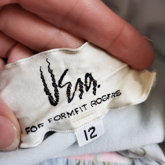 60s 70s Vintage Vera Floral Print Long Sleeve Maxi House Dress - Picture 9 of 10